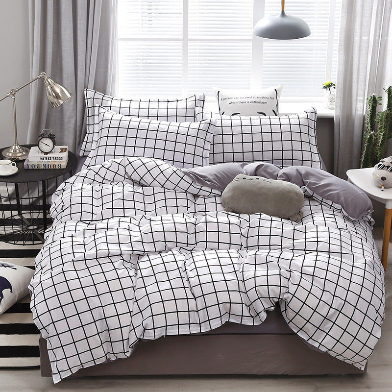 Juego de cama 4 piezas algodón aloe 🌿 | Diseño floral moderno y elegante