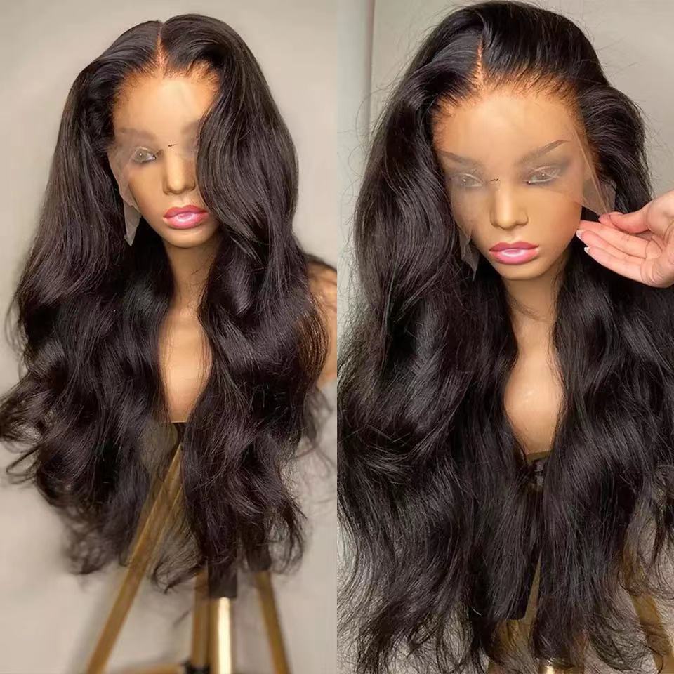 🌹 Peluca Larga Rizada – Estilo Europeo y Americano con Encaje Frontal ✨💇♀️