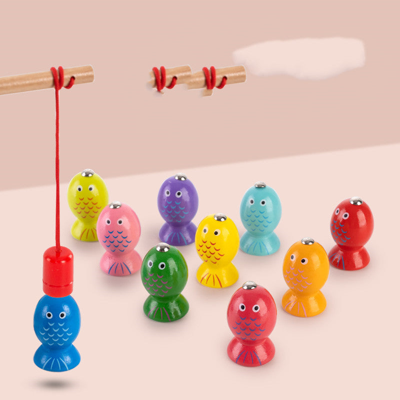 🎣🧠 Juguete Educativo de Pesca 5 en 1 de Madera – Aprendizaje Divertido para Niños 👶✨