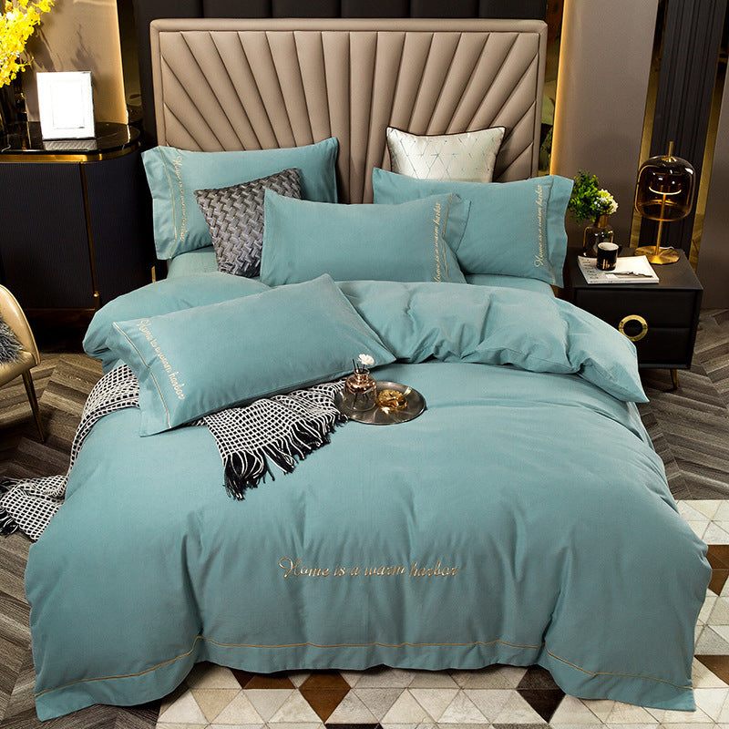 🛏️✨ Juego de Ropa de Cama Cepillado de Algodón Puro – Suave, Elegante y Acogedor 🌸