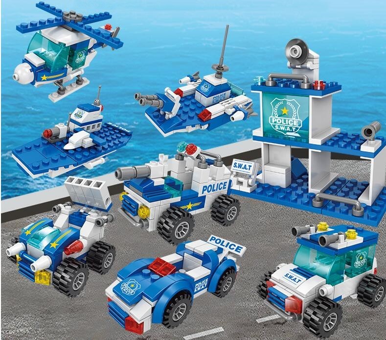 🚓🧱 Set de Construcción Policía – Bloques Pequeños 400-800 Piezas – Tendencia 2026 🚀✨