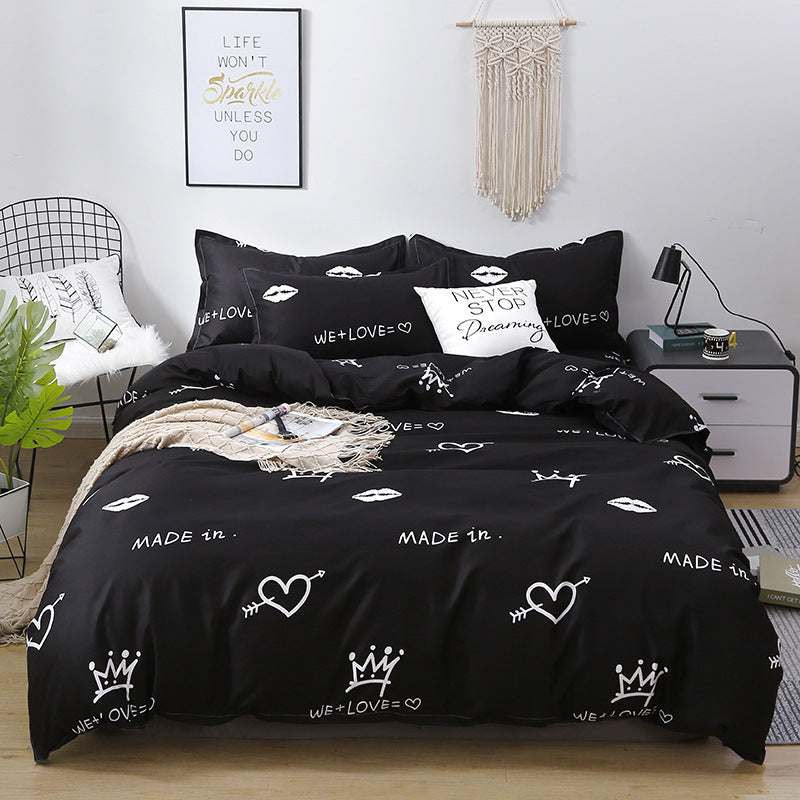 Juego de cama 4 piezas algodón aloe 🌿 | Diseño floral moderno y elegante