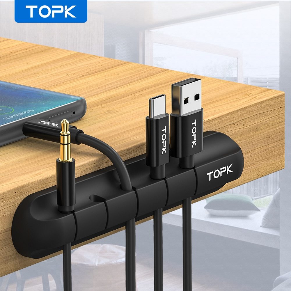 🔌✨ Organizador de Cables de Silicona – Clip Multifuncional para Escritorio y Hogar