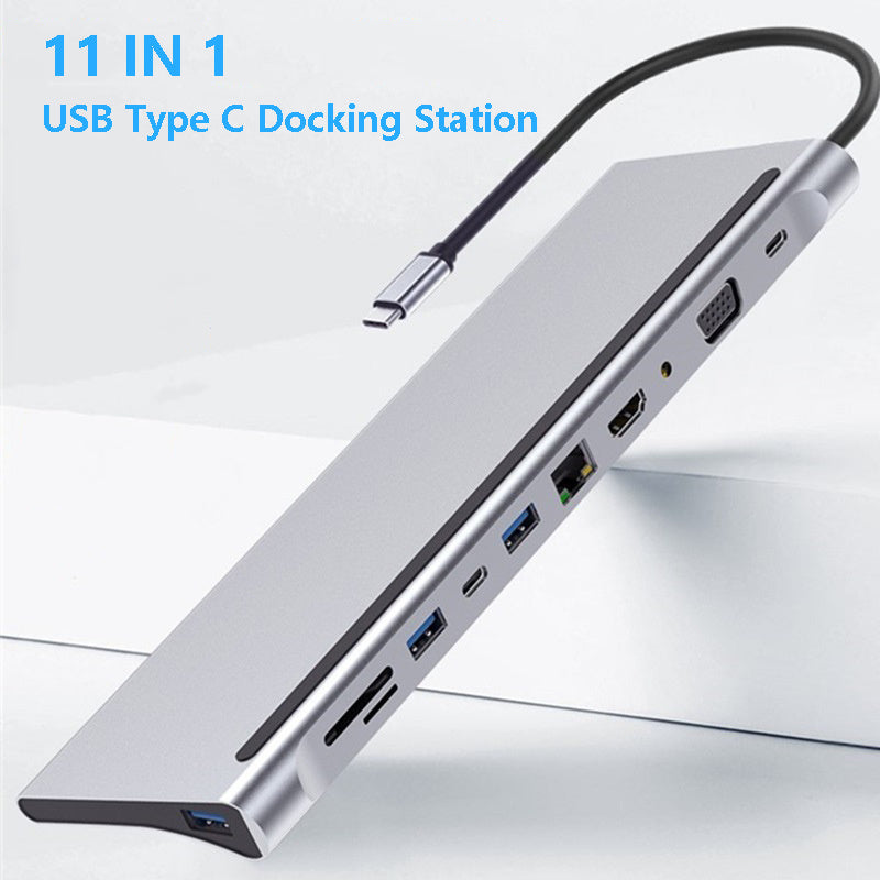 🔌✨ Hub Docking Station USB-C 11 en 1 – Expansión Multifuncional para Portátiles y MacBook