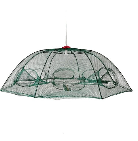 🦞 Red Trampa Automática de Pesca Plegable – 4 a 20 Agujeros 🎣✨ | Nylon Reforzado y Zíper de Extracción | Tendencia 2026