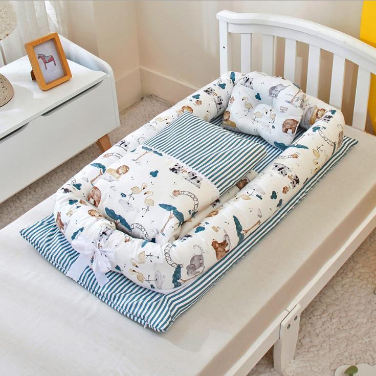 🍼✨ Cuna Portátil Plegable para Recién Nacidos – Colchón Antipresión + Edredón Incluido