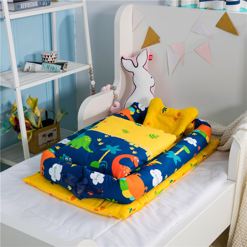 🍼✨ Cuna Portátil Plegable para Recién Nacidos – Colchón Antipresión + Edredón Incluido