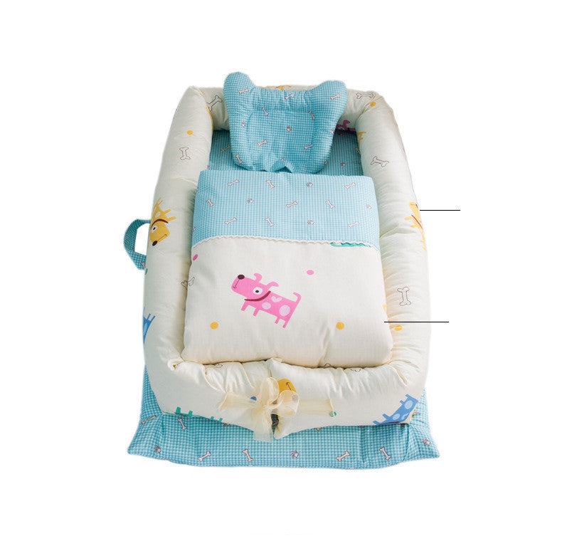 🍼✨ Cuna Portátil Plegable para Recién Nacidos – Colchón Antipresión + Edredón Incluido