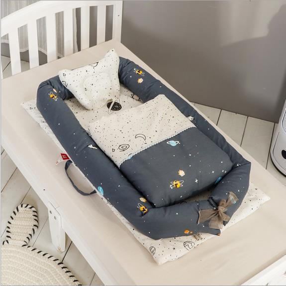 🍼✨ Cuna Portátil Plegable para Recién Nacidos – Colchón Antipresión + Edredón Incluido