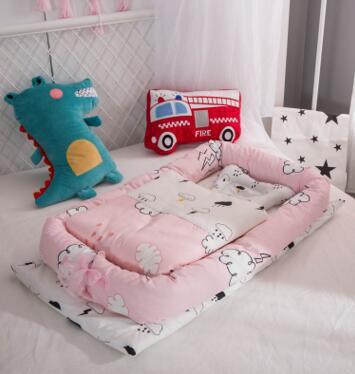 🍼✨ Cuna Portátil Plegable para Recién Nacidos – Colchón Antipresión + Edredón Incluido
