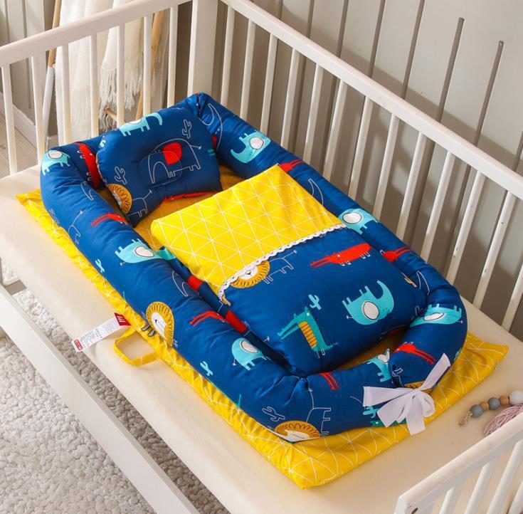 🍼✨ Cuna Portátil Plegable para Recién Nacidos – Colchón Antipresión + Edredón Incluido