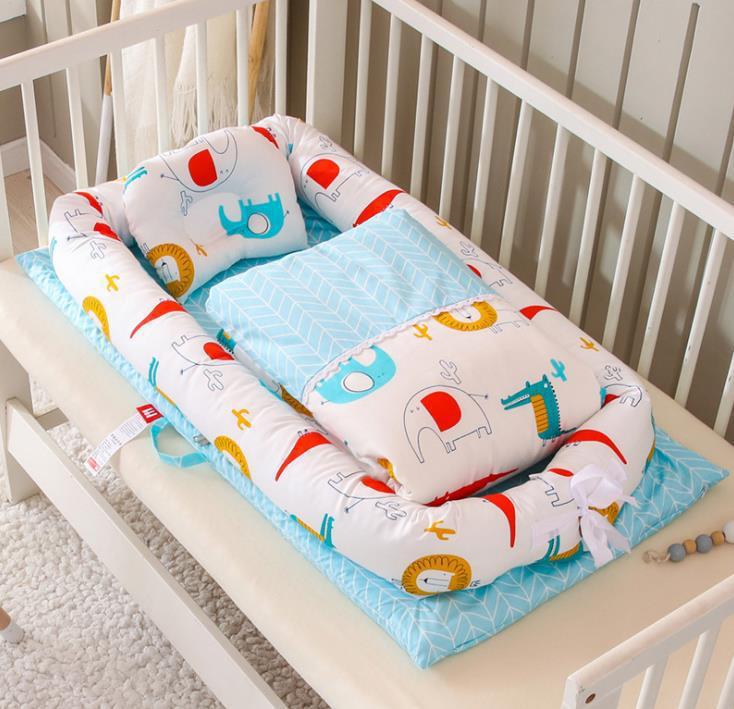 🍼✨ Cuna Portátil Plegable para Recién Nacidos – Colchón Antipresión + Edredón Incluido