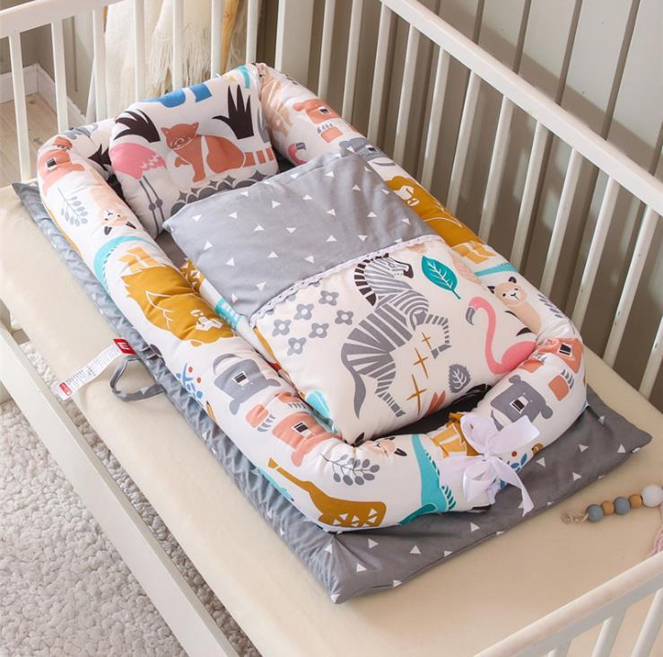 🍼✨ Cuna Portátil Plegable para Recién Nacidos – Colchón Antipresión + Edredón Incluido