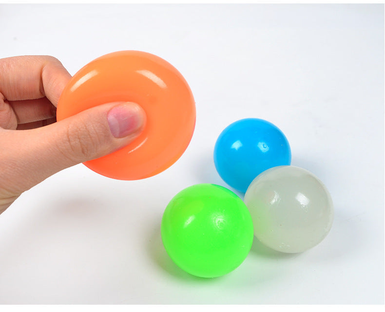 🟢✨ Bola Pegajosa Luminosa – Glow In The Dark – Juguete Antiestrés – Tendencia 2026 🌟