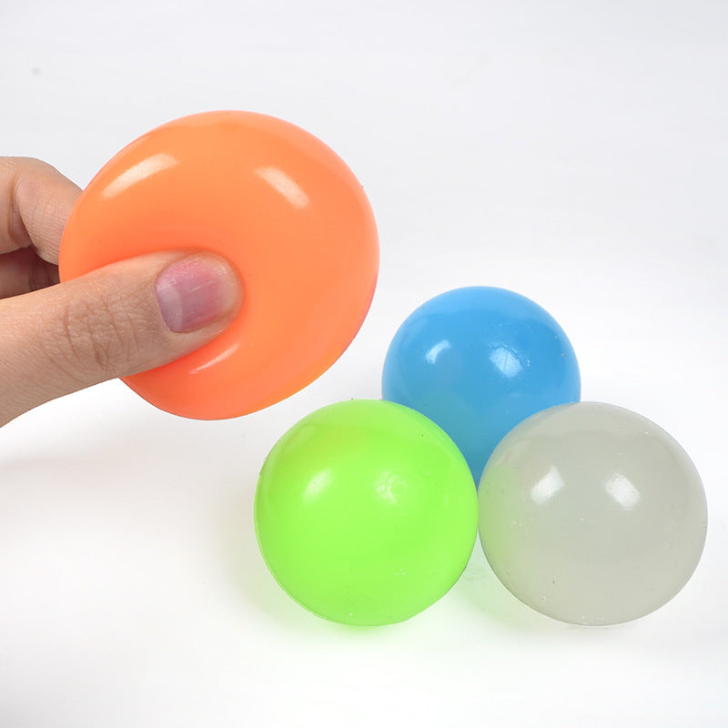 🟢✨ Bola Pegajosa Luminosa – Glow In The Dark – Juguete Antiestrés – Tendencia 2026 🌟