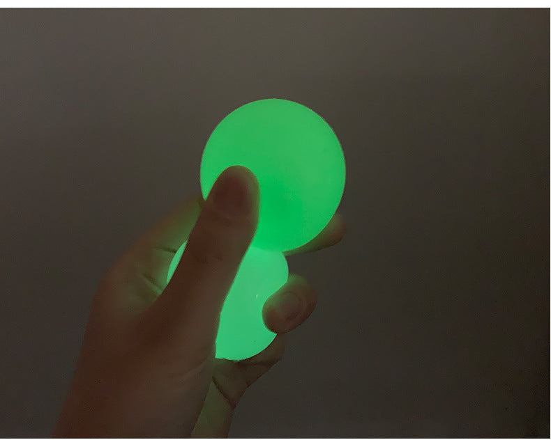 🟢✨ Bola Pegajosa Luminosa – Glow In The Dark – Juguete Antiestrés – Tendencia 2026 🌟