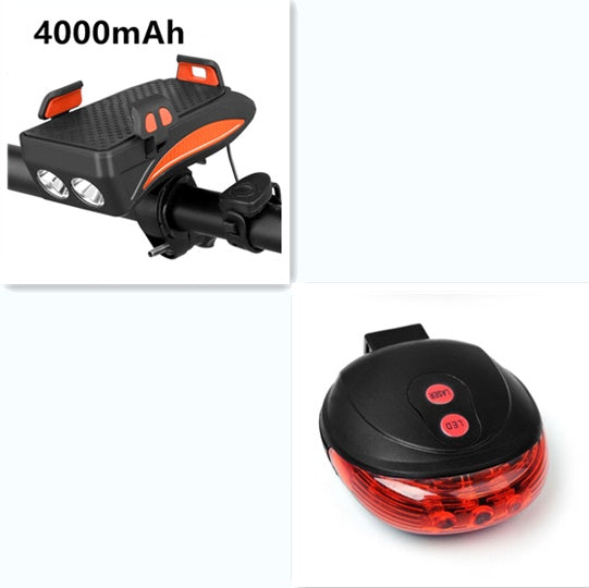 🔋📱 Soporte de Teléfono para Bicicleta y Moto con Cargador USB, Timbre y Luz Frontal LED – Power Bank Multifunción 2026 🚴♂️⚡
