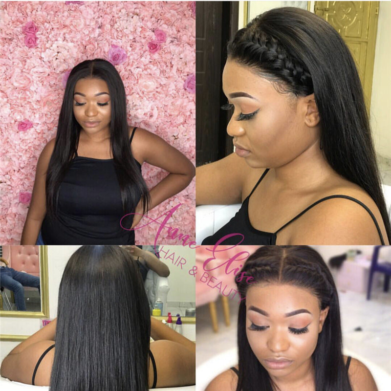 👑 Peluca Larga Lisa – Estilo Europeo y Americano ✨💇♀️