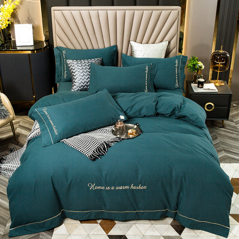 🛏️✨ Juego de Ropa de Cama Cepillado de Algodón Puro – Suave, Elegante y Acogedor 🌸