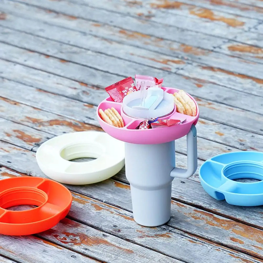 šæ Snack Bowl de Silicona para Vaso Stanley 40 oz ā Bandeja Reutilizable con 4 Compartimentos š„¤āØ | Tendencia 2026