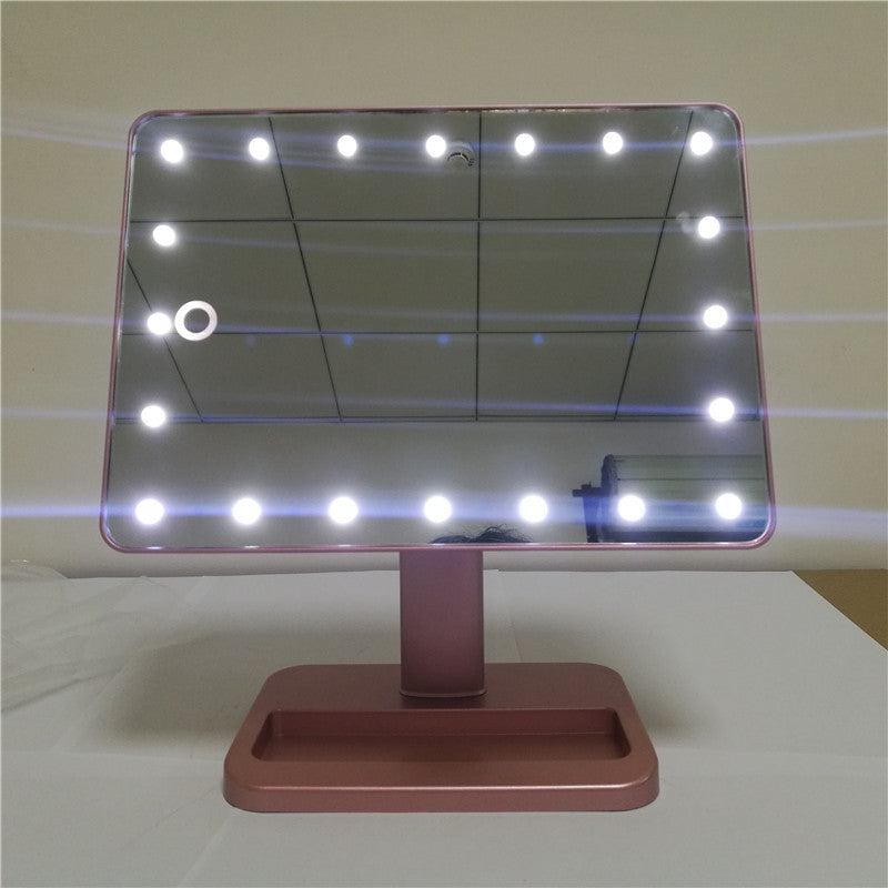 Espejo de Maquillaje con Pantalla Táctil, 20 LED, Altavoz Bluetooth y Aumento 10X