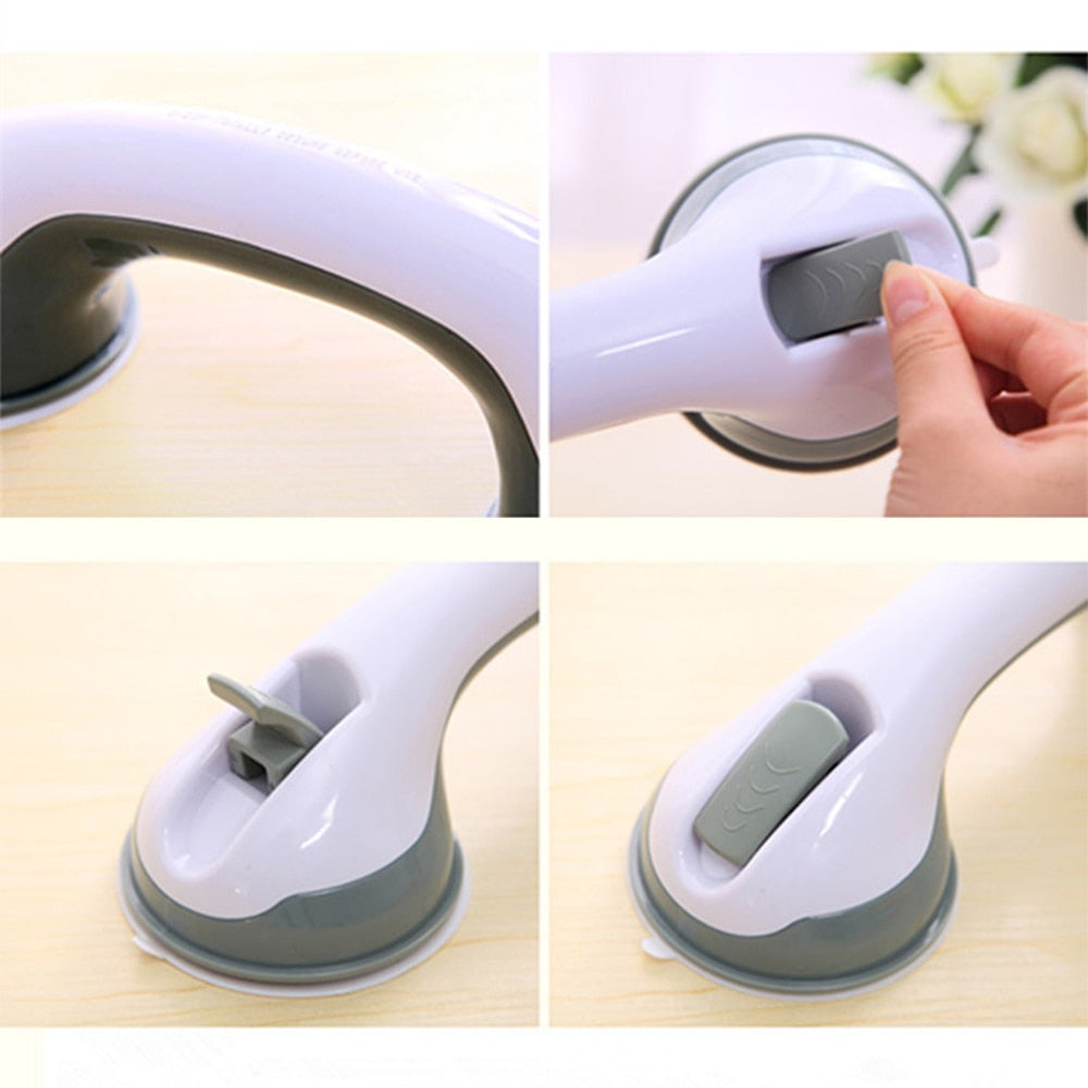 Barra de apoyo antideslizante con ventosa — Seguridad extra para baño