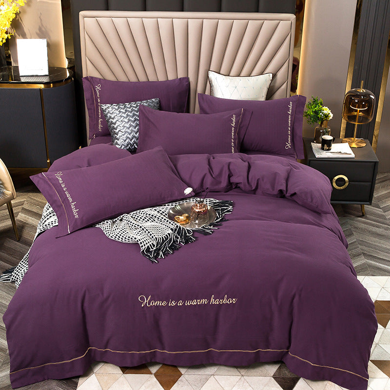 🛏️✨ Juego de Ropa de Cama Cepillado de Algodón Puro – Suave, Elegante y Acogedor 🌸