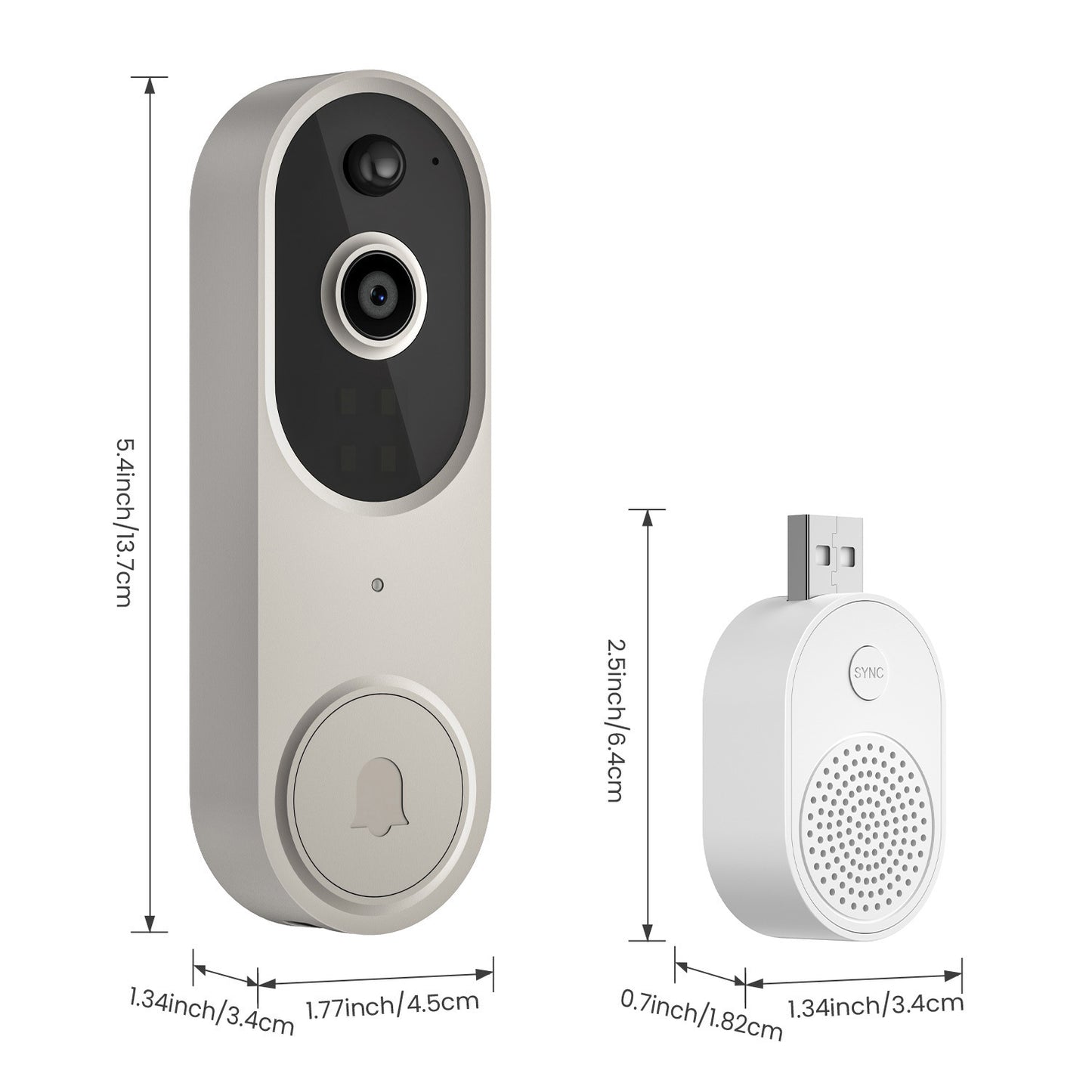 M50 Timbre Inteligente Inalámbrico con Cámara Visual HD y Visión Nocturna