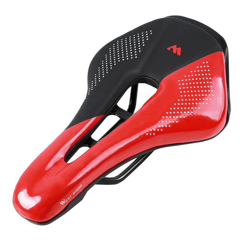 🚴♂️ Asiento de Bicicleta Ergonómico Antideslizante WEST BIKING 🟥⚫ – Cómodo, Moderno y Profesional