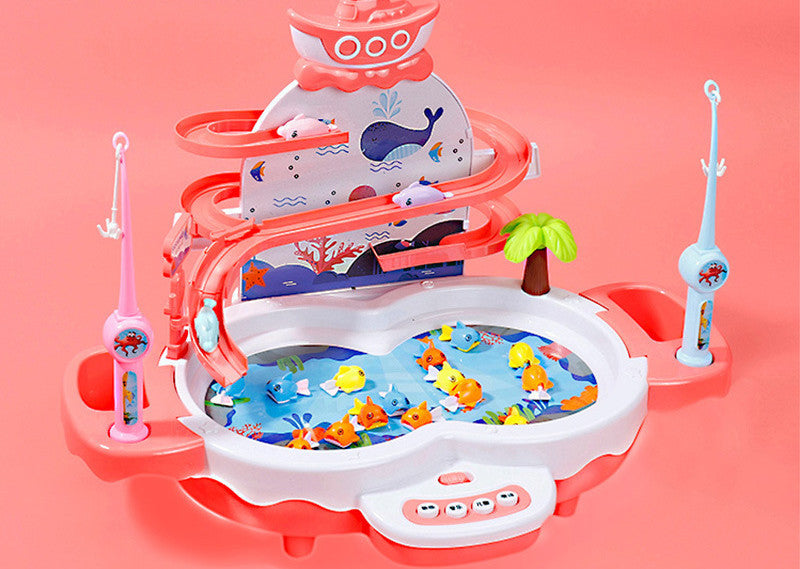 🐟🎣 Juguete Eléctrico de Pesca Infantil – Música Educativa + Juego Sensorial – Tendencia 2026 🌈✨