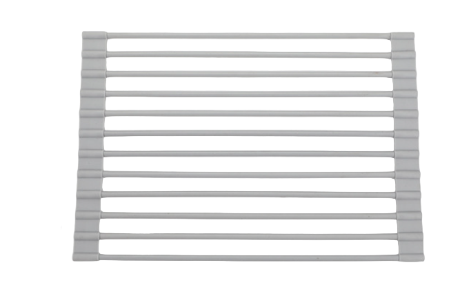 Escurreplatos plegable de acero inoxidable — Soporte para fregadero