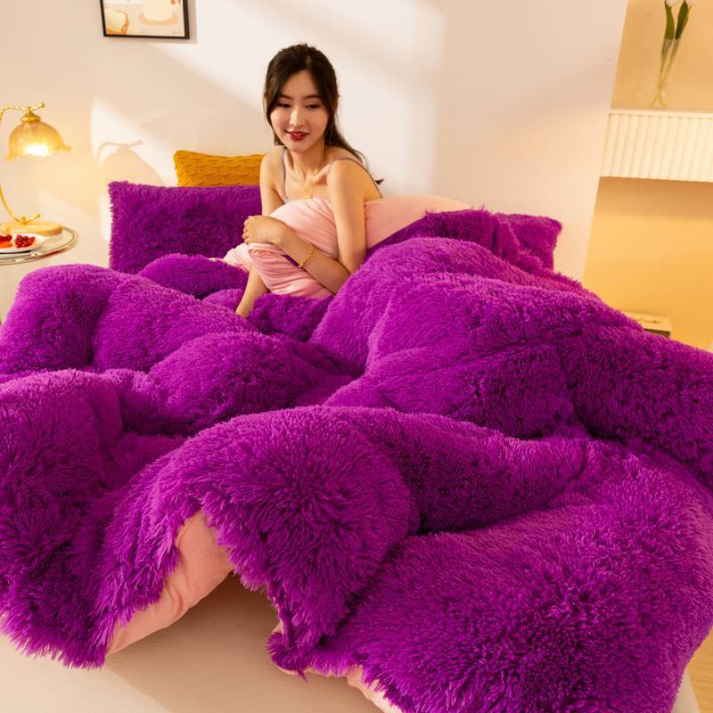 🛏️❄️ Edredón de Invierno de Doble Cara – Felpa de Visón + Terciopelo de Cristal, Súper Suave y Cálido ✨💖