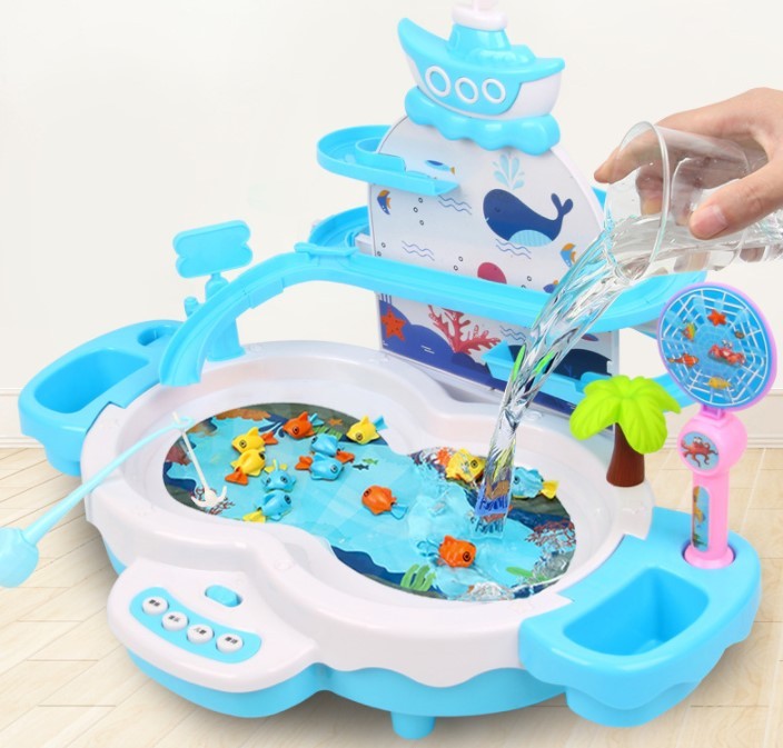 🐟🎣 Juguete Eléctrico de Pesca Infantil – Música Educativa + Juego Sensorial – Tendencia 2026 🌈✨