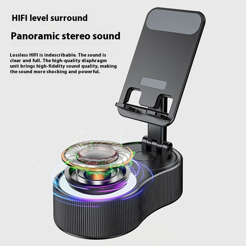 Soporte móvil 360° giratorio y ajustable 📱 | Altavoz Bluetooth con micrófono