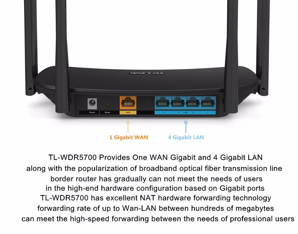 📶✨ Router Inalámbrico TP-LINK Dual Band 1200Mbps – Alta Velocidad con Puertos Gigabit