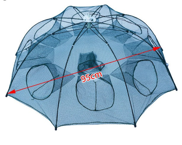 🦞 Red Trampa Automática de Pesca Plegable – 4 a 20 Agujeros 🎣✨ | Nylon Reforzado y Zíper de Extracción | Tendencia 2026
