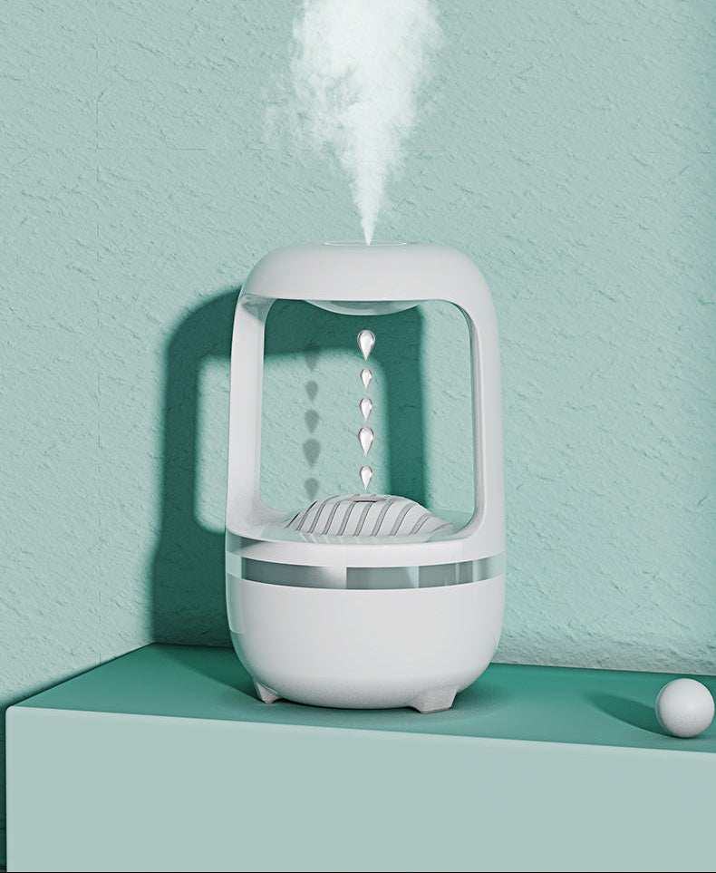 Humidificador Antigravedad con Efecto Gota de Agua – Aromaterapia Silenciosa USB 500 ml