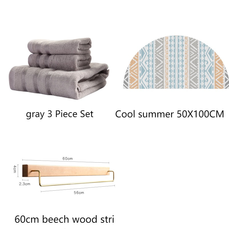 🛁✨ Set de Toallas de Bambú y Algodón – Suavidad, Absorción y Estilo 🌿