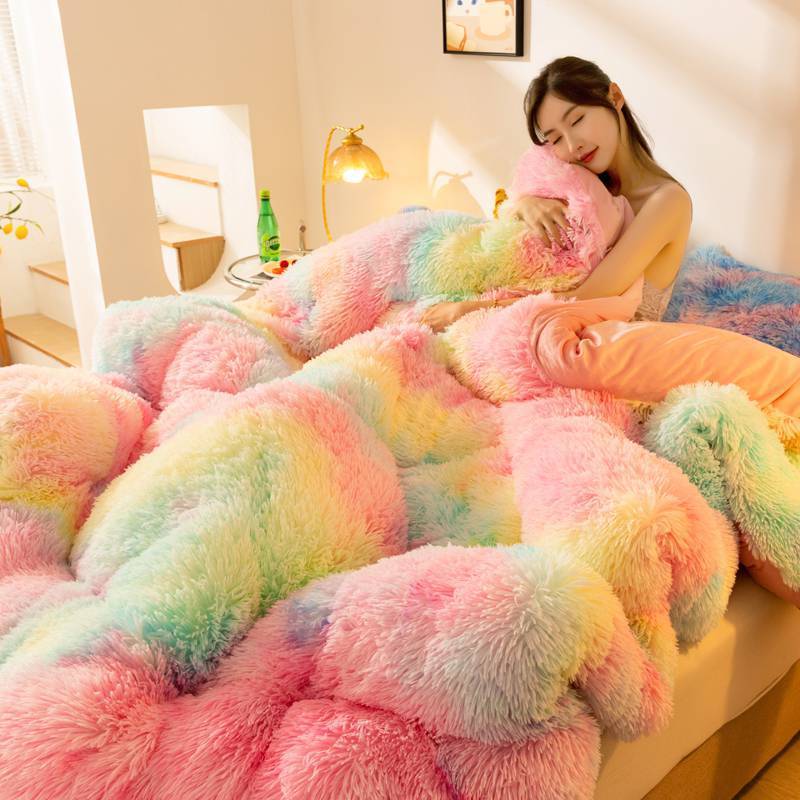 🛏️❄️ Edredón de Invierno de Doble Cara – Felpa de Visón + Terciopelo de Cristal, Súper Suave y Cálido ✨💖