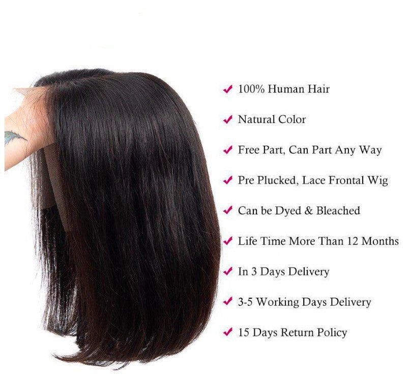 💇♀️ Peluca Lisa de Cabello Humano – Encaje Frontal 13×4 Brasileña ✨🔥