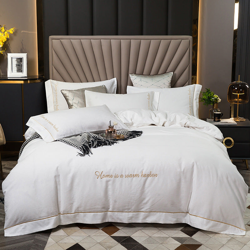 🛏️✨ Juego de Ropa de Cama Cepillado de Algodón Puro – Suave, Elegante y Acogedor 🌸