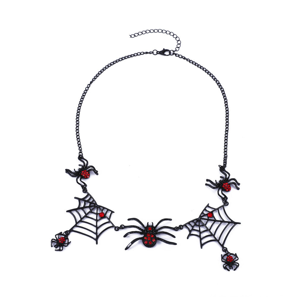 🕷️🕸️ Collar Araña y Telaraña 2026 – Joyería de Halloween con Estilo Gótico y Elegante 💎🖤
