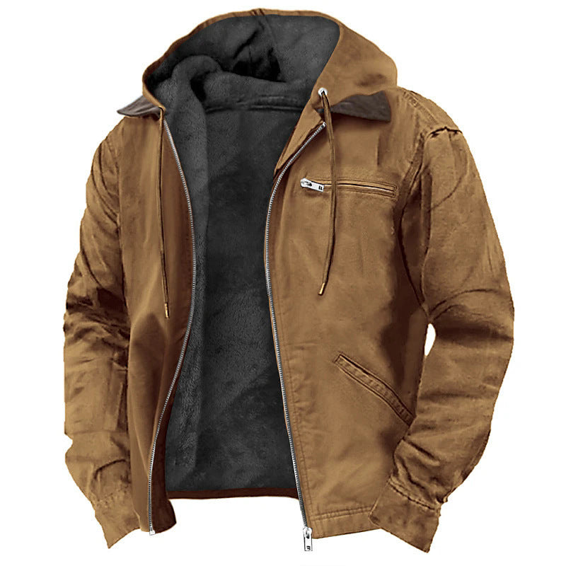 š§„ Abrigo de Invierno con Capucha para Hombre ā Chaqueta CĆ”lida con Cremallera y Bolsillos š„āļø | Tendencia 2026