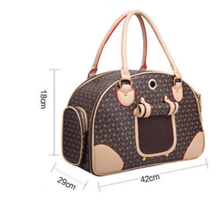 Bolso de viaje para mascotas – Material PU sintético, ligero y elegante para perros y gatos pequeños