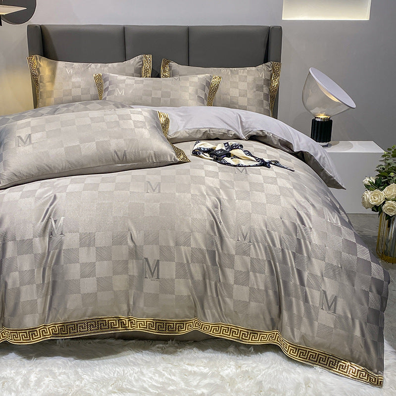 🛏️✨ Juego de Sábanas de Algodón Seda – Funda Nórdica & Sábana Ajustable 💎🌸