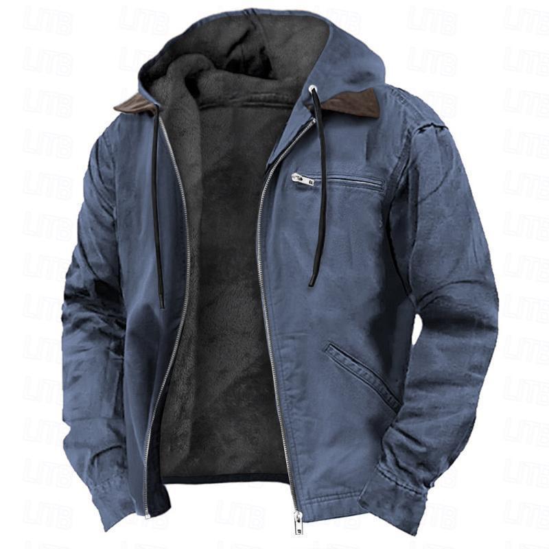 š§„ Abrigo de Invierno con Capucha para Hombre ā Chaqueta CĆ”lida con Cremallera y Bolsillos š„āļø | Tendencia 2026