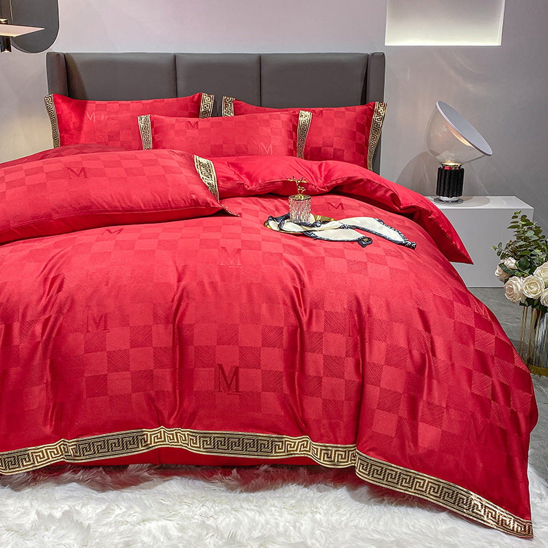🛏️✨ Juego de Sábanas de Algodón Seda – Funda Nórdica & Sábana Ajustable 💎🌸