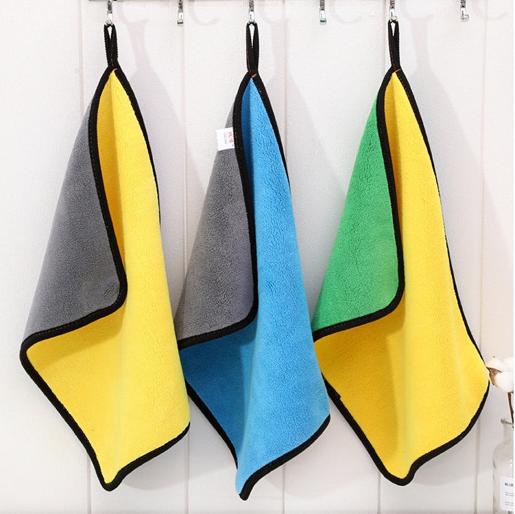 🧽✨ Paños de Microfibra Bicolor Doble Cara – Toallas de Limpieza para Coche y Hogar (Pack 3)