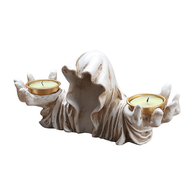 🕯️🐈⬛ Candelabro Decorativo de Gato Mágico 2026 – Adorno de Mesa Halloween 🎃✨
