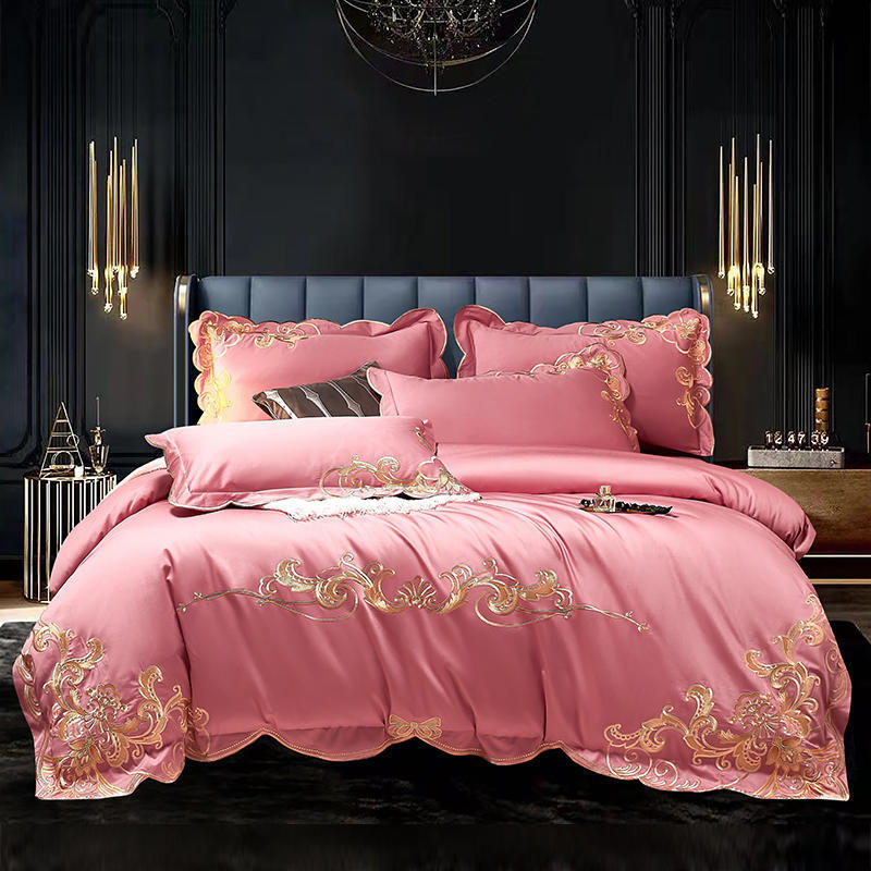 Juego de cama de terciopelo bordado 🛌 | Juego 4 piezas elegante y modernoJuego de cama de terciopelo bordado 🛌 | Juego 4 piezas elegante y moderno